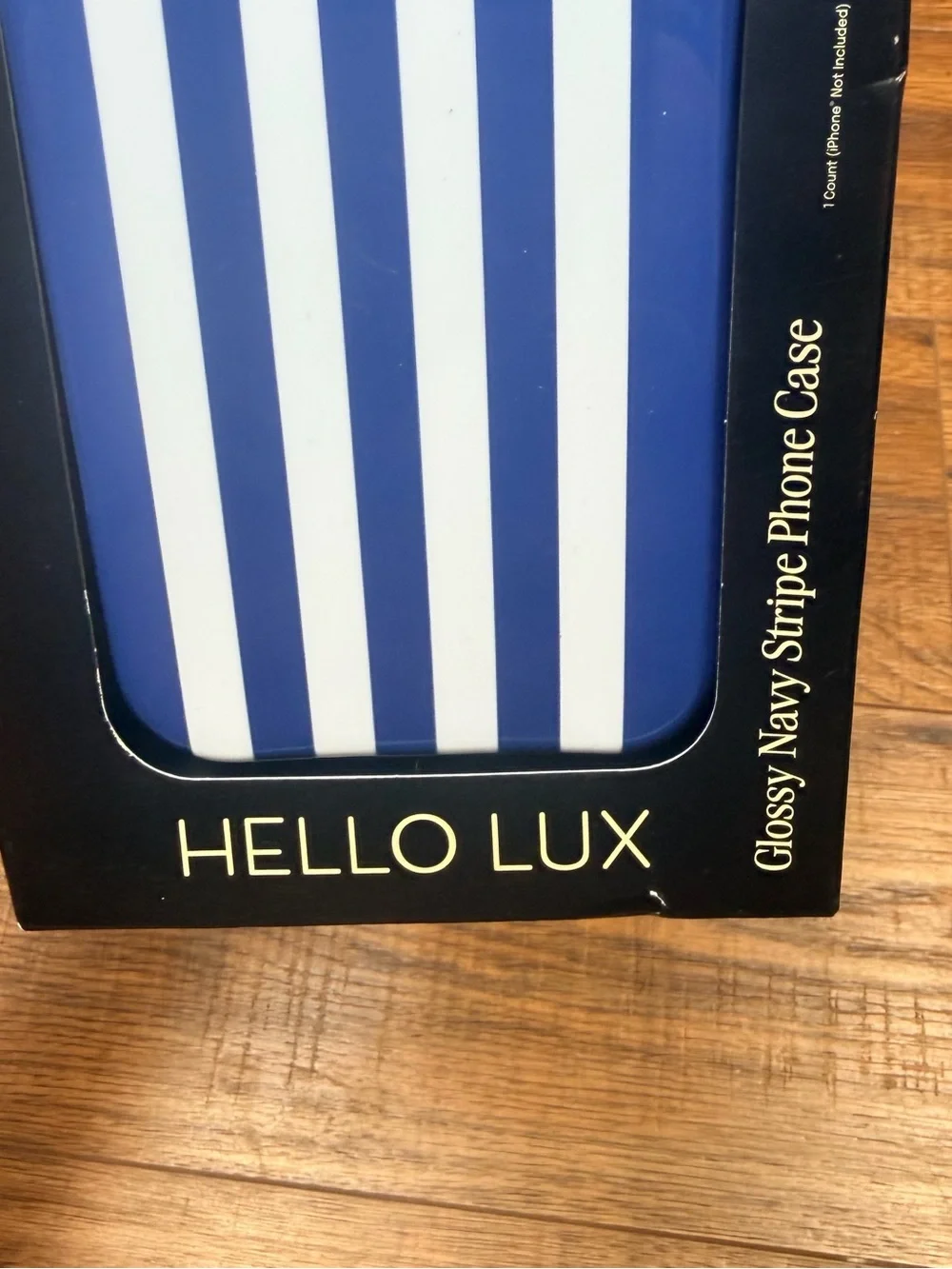 Navy & White Striped Phone Case for iPhone 16 Plus